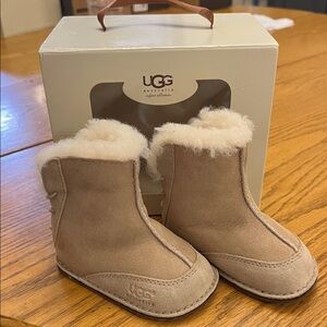 UGG Kids Beige Sheepskin Boots